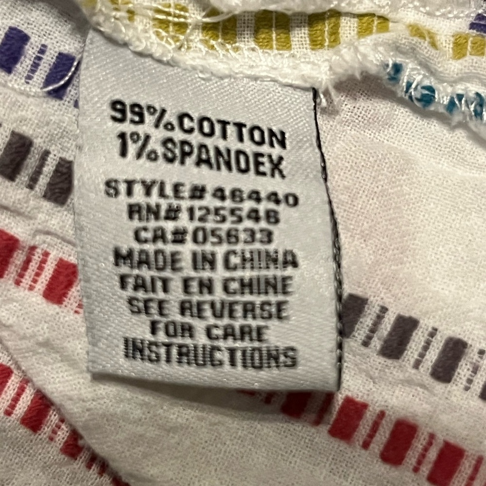 Habitat Cotton Striped Multicolor woven‎ Women's Button Down Shirt medium - Picture 7 of 7